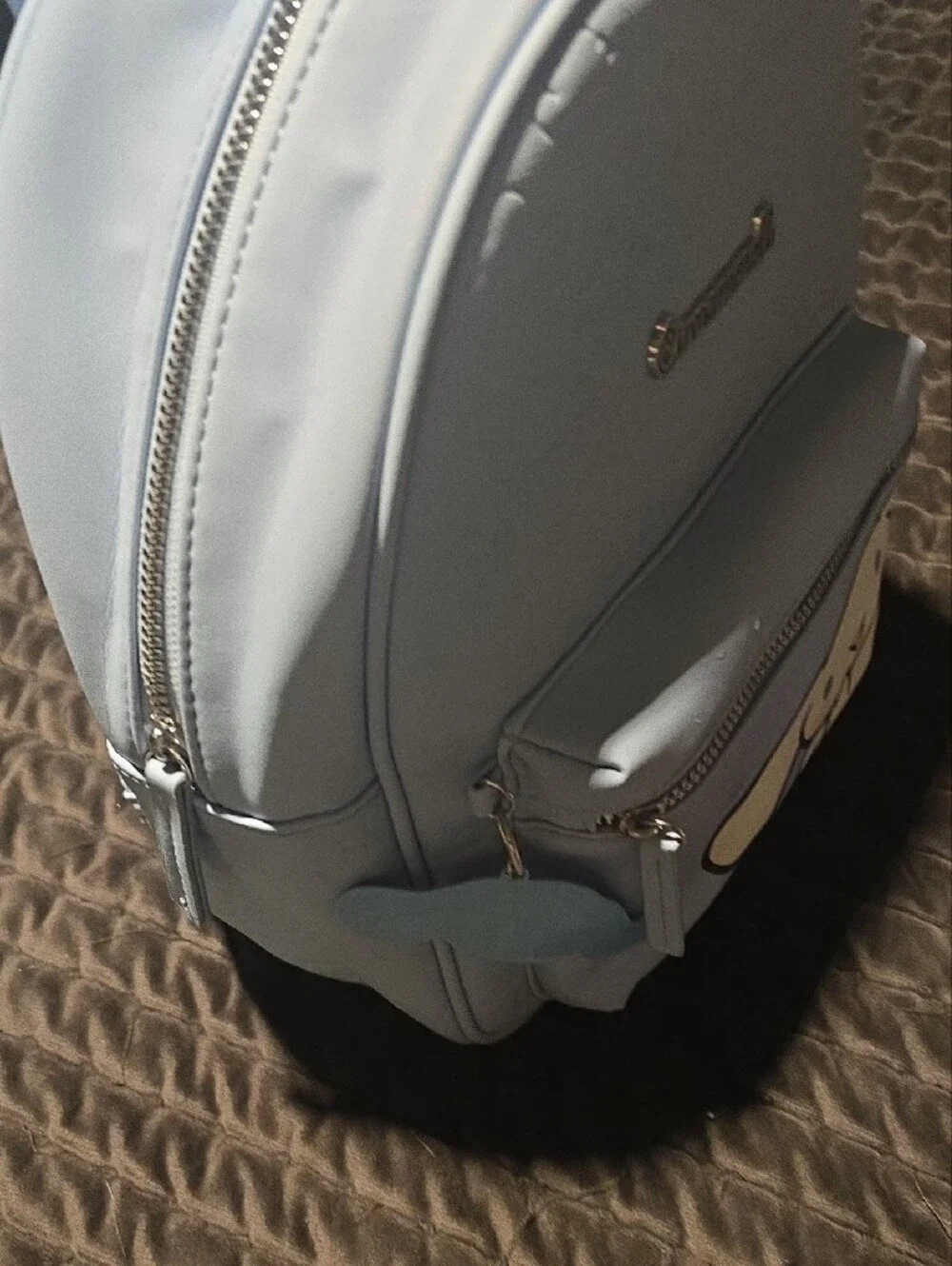 Cinnamoroll Light Blue Kids Mini Backpack with Character Charm